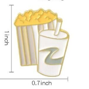 Soda and Popcorn Pin Brooch
